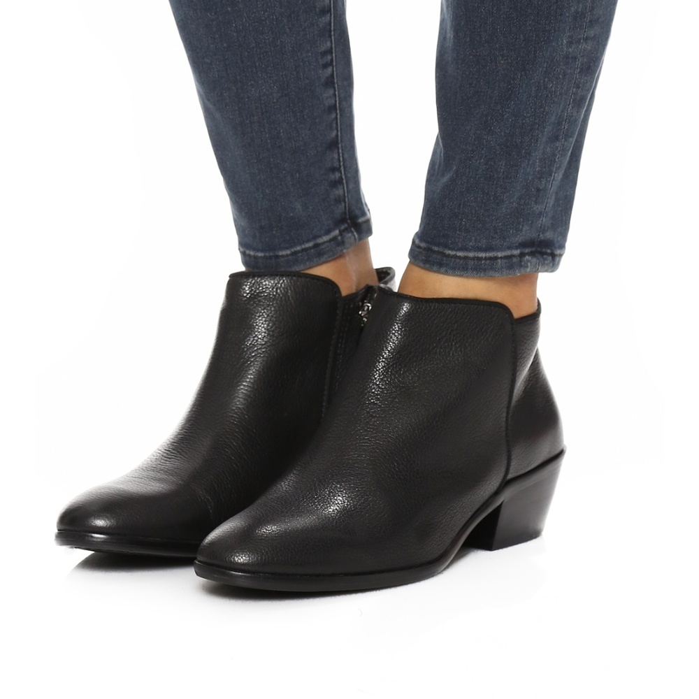 Sam Edelman Black Leather Petty Boot